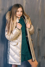 Пальто для девочки GnK ЗС-827 превью фото